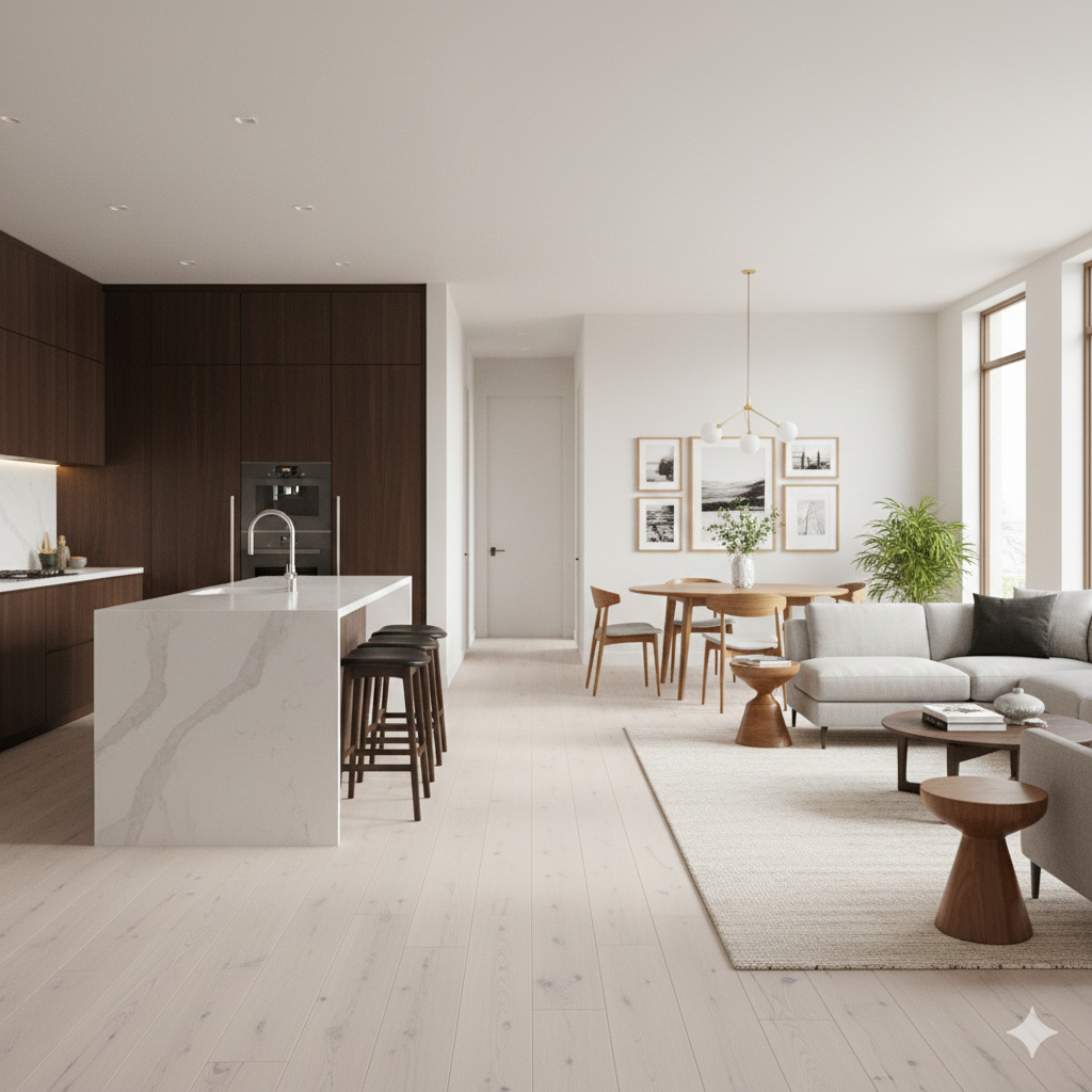 The Unmatched Set. Navigating the Woodgrain Divide in the Open Home wood cabinet 234