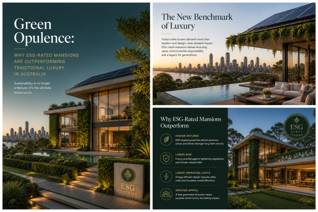 Green Opulence: Why ESG-Rated Mansions are Outperforming Traditional Luxury in Australia