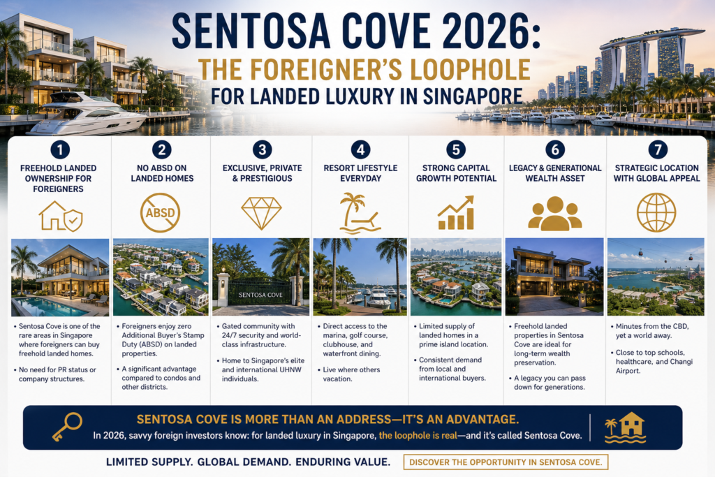 Sentosa Cove 2026: The Foreigner’s Loophole for Landed Luxury in Singapore